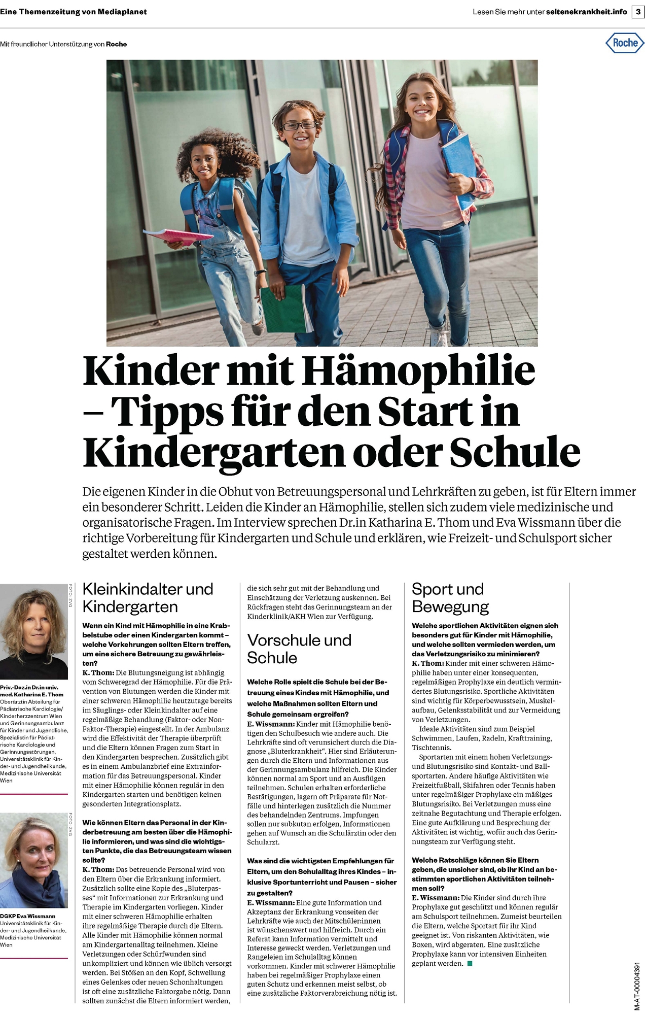 Interview Kinder mit Hämophilie – Tipps für den Start in Kindergarten oder Schule