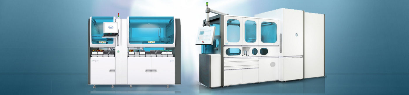 cobas p 512 präanalytisches System und cobas p 501 postanalytische Einheit