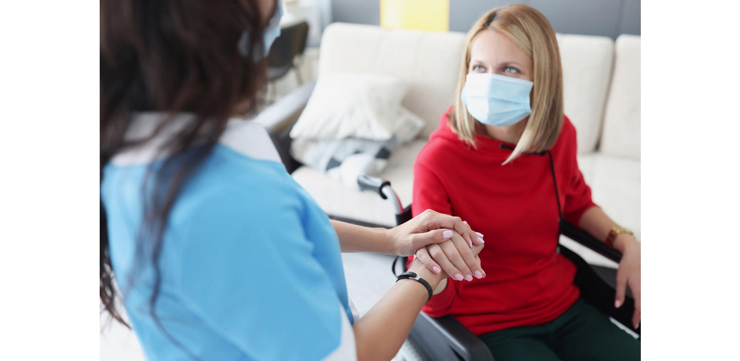 doctor and masked patient