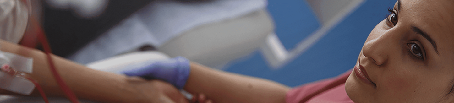 Woman getting blood transfusion