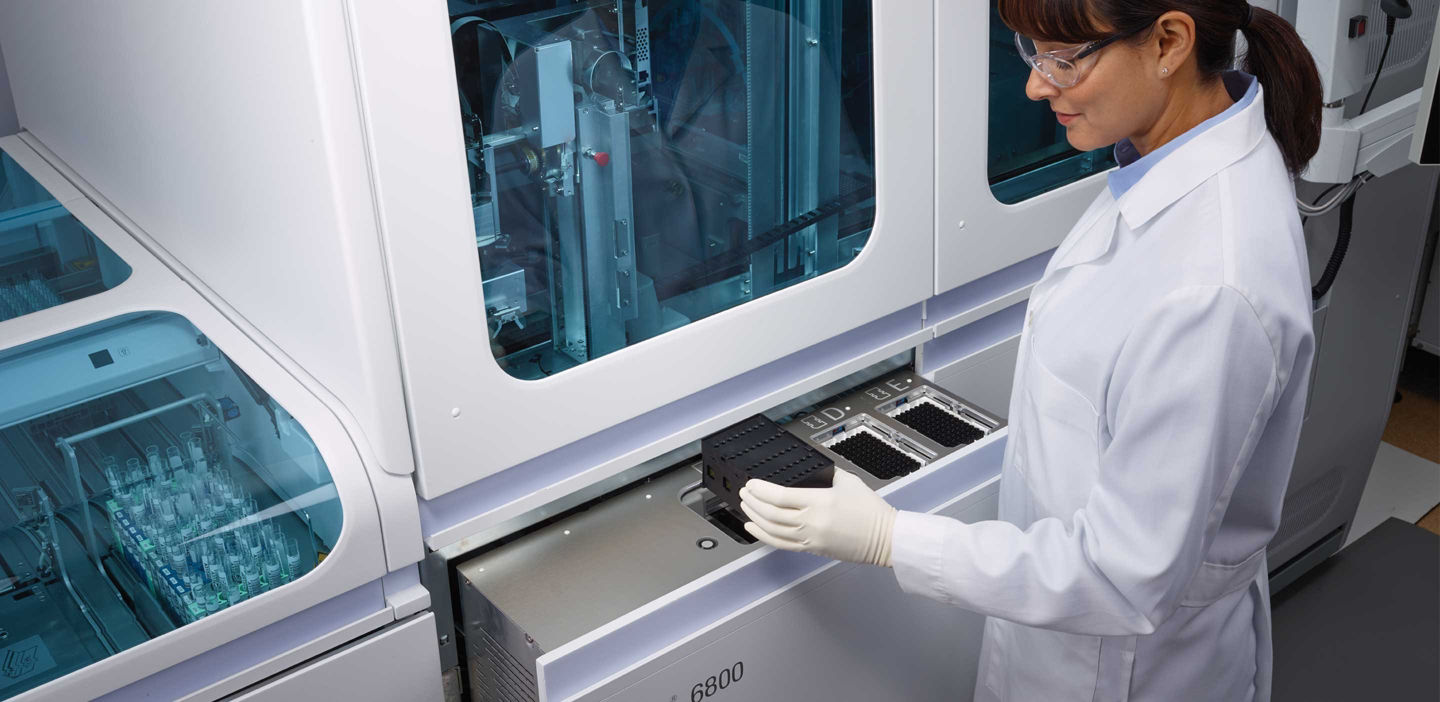 test assays inside a cobas® 6800 System