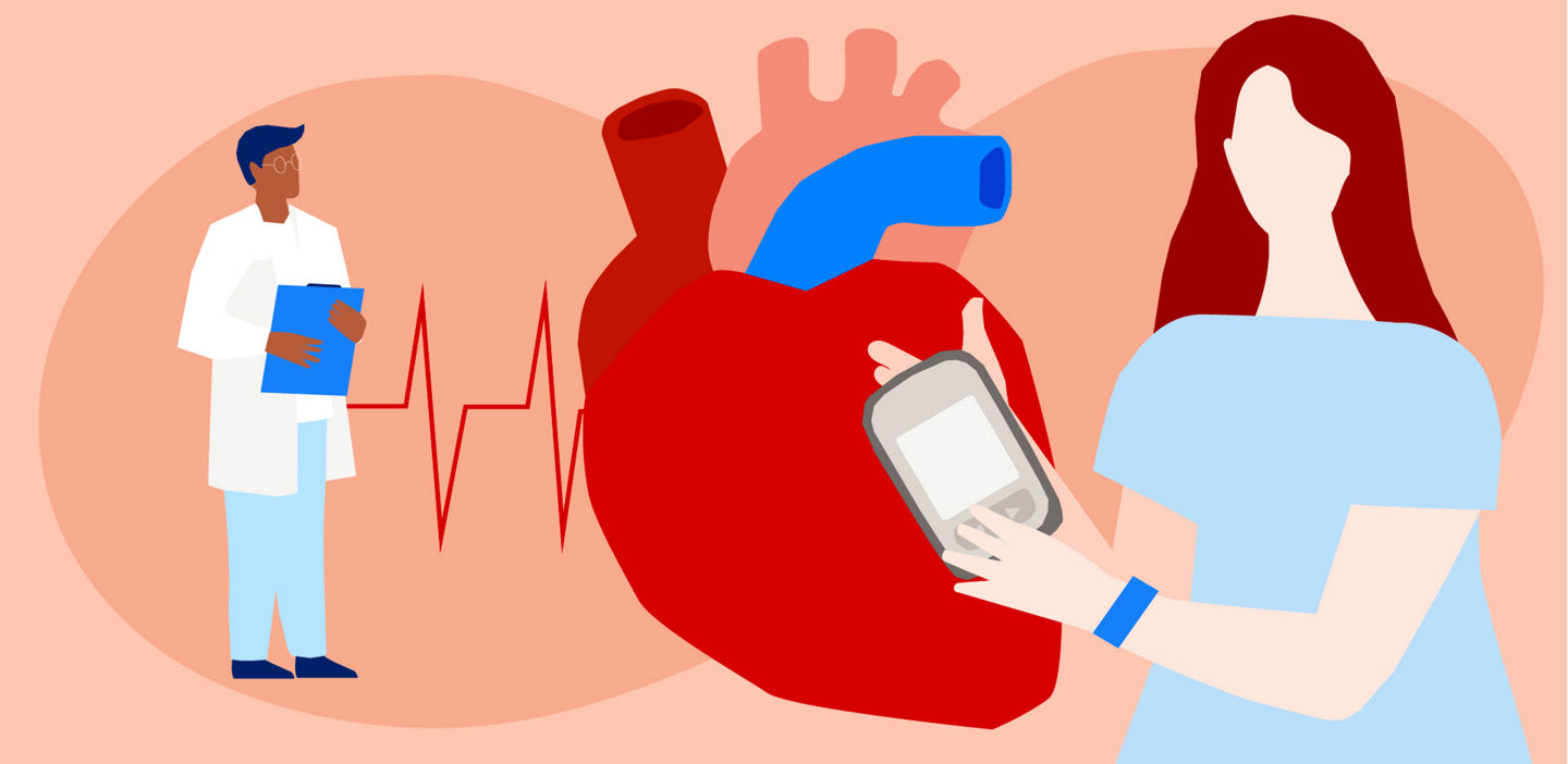 illustration of being screened for heart failure
