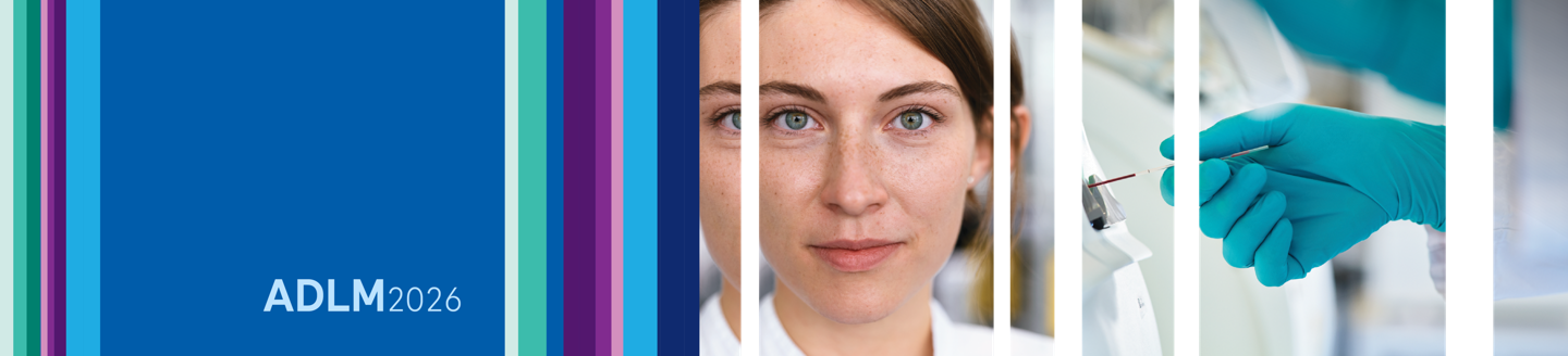 collage of color bars and lab technician holding samples