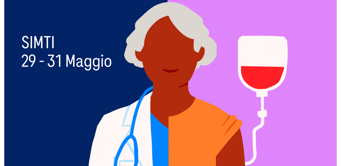 illustrazione di un paziente che ottiene una trasfusione di sangue