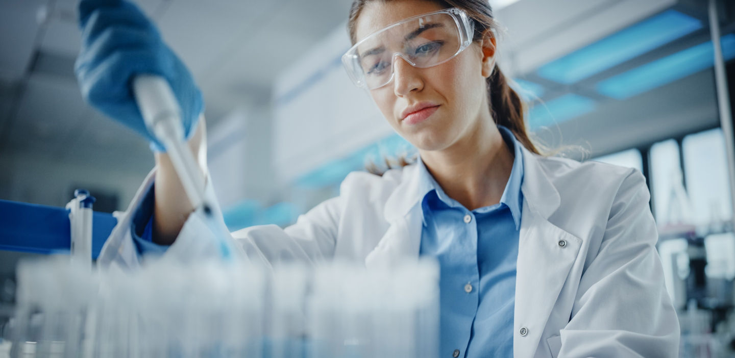 woman in lab