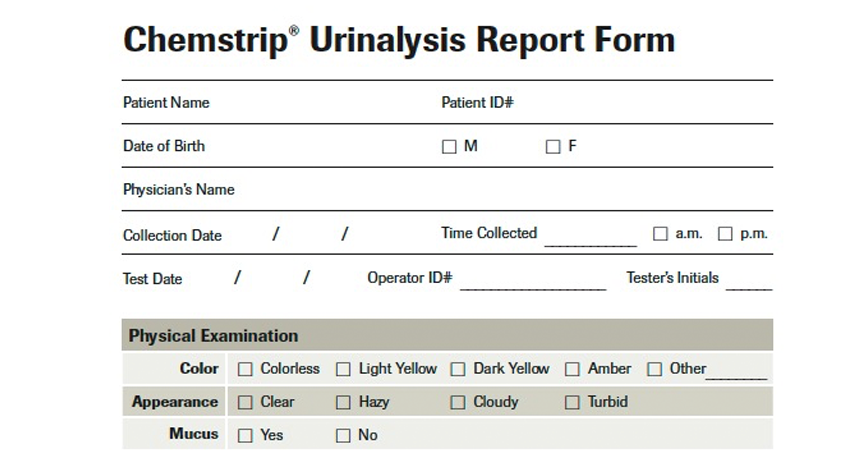 urine dipstick results printable